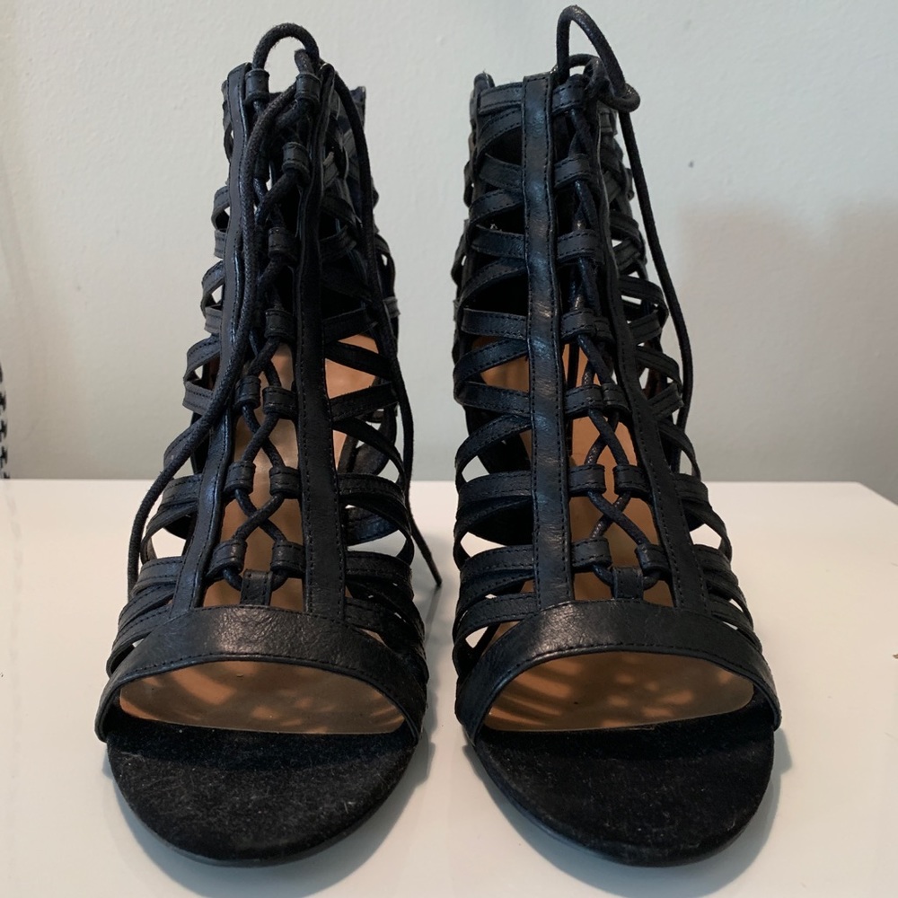 Nine West Black Conspire Wedge Sandal